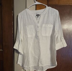 White linen top